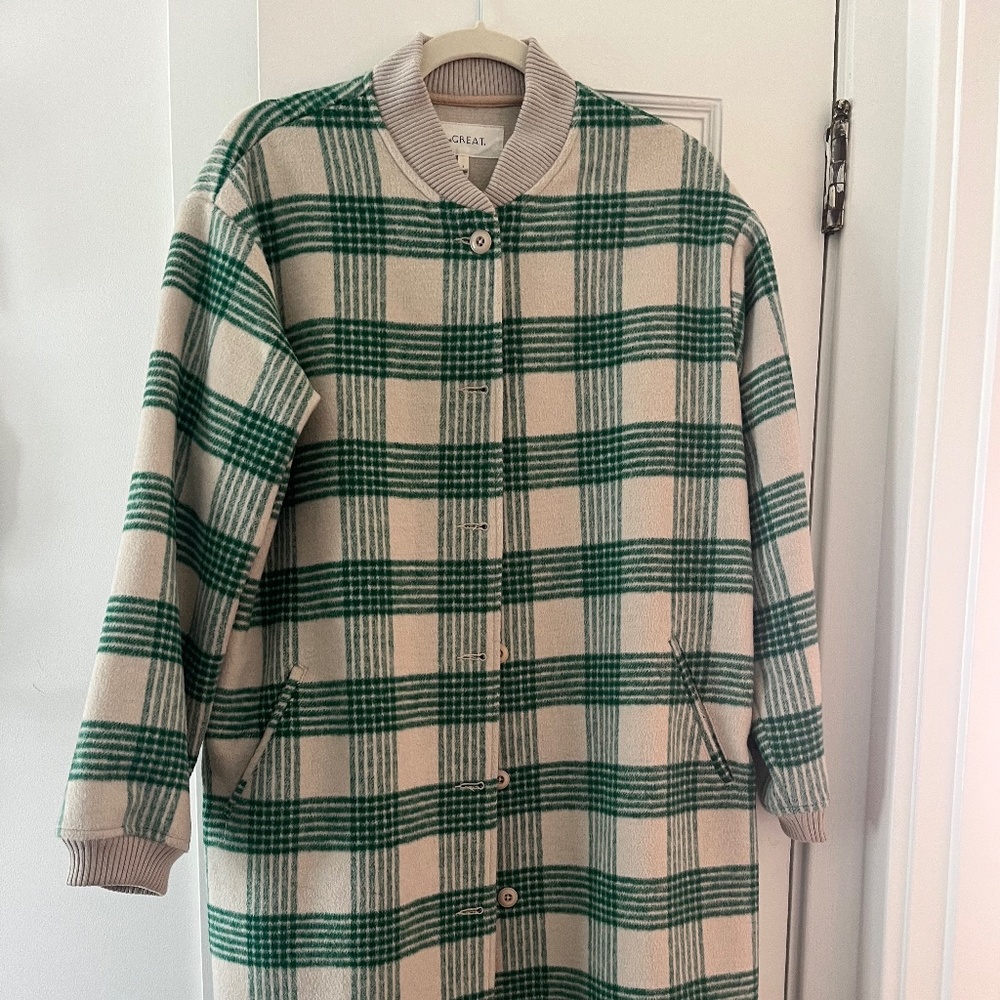 The Great Green and Cream Long Jacket